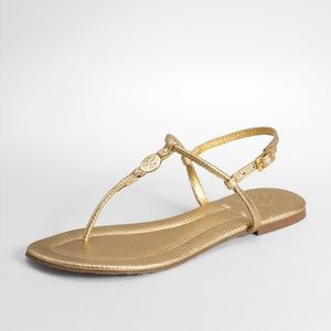 NEW IN BOX! TORY BURCH EMMY METALLIC SANDALS